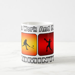Caneca De Café Menos trabalho e mais Badminton