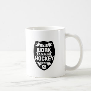 Caneca De Café Menos trabalho mais hóquei