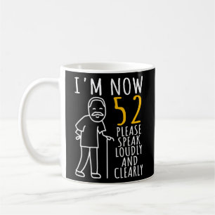 Caneca De Café Mens 52º Aniversário para Ele Eu tenho 52 anos