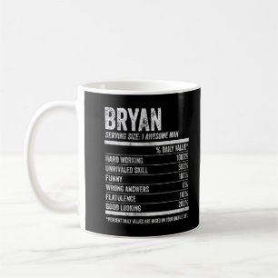 Caneca De Café Mens Bryan Nutrition Personalizado Name Shirt Engr