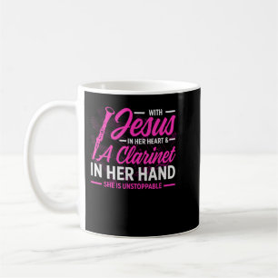 Caneca De Café Mens Com Jesus No Coração - Um Clarinete Em Mão