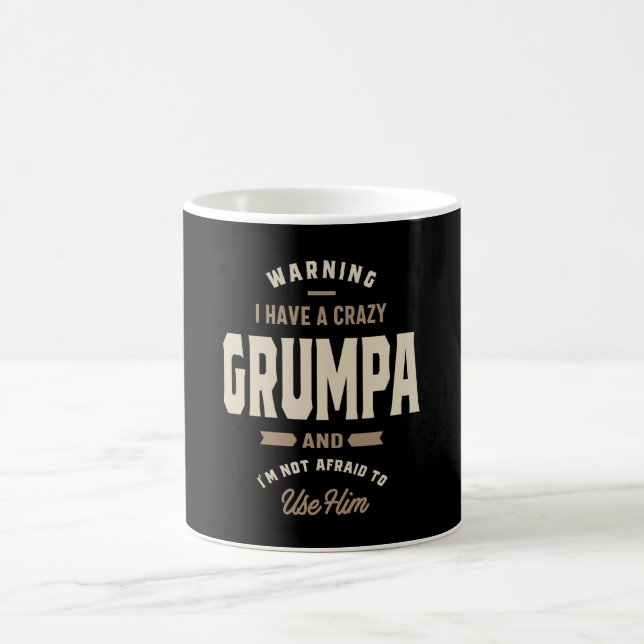 Caneca De Café Mens Crazy Grumpa Avô Gift (Centro)