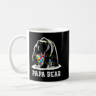 Caneca De Café Mens Engraçado Papá Urso Autismo Sensibilização Co