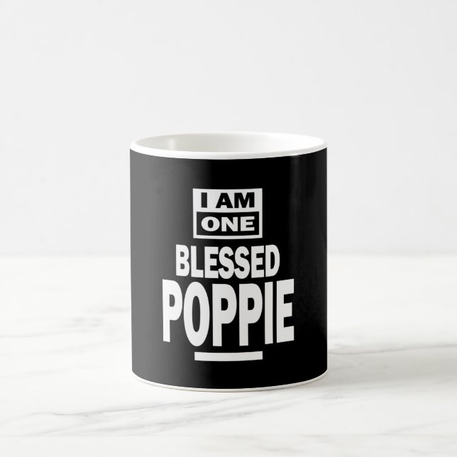 Caneca De Café Mens Eu Sou Um Abençoado Dia de os pais Poppie Pre (Centro)