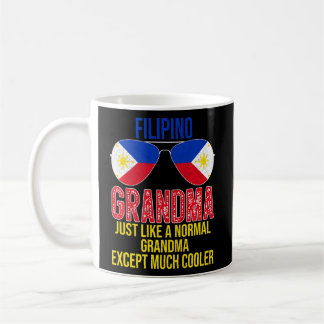 Caneca De Café Mens Filipino Avó Filipinas Bandeira Óculos de sol
