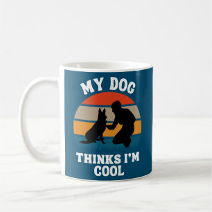 Caneca De Café Mens German shepherd Meu Cachorro pensa que eu sou