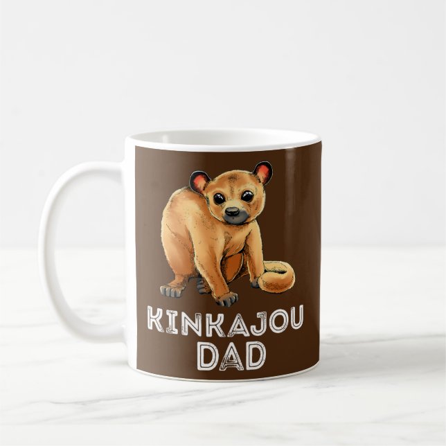 Caneca De Café Mens Kinkajou Dad Father Honey Bear Night Ape (Esquerda)