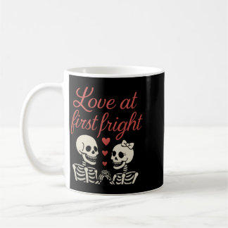 Caneca De Café Mens Love At First Fright Romantic Skeleton Couple