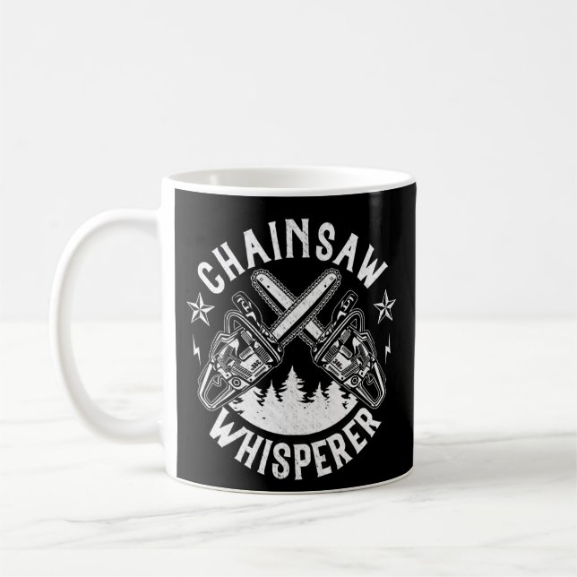 Caneca De Café Mens Lumberjack Gift Chainsaw Whisperer Logger (Esquerda)