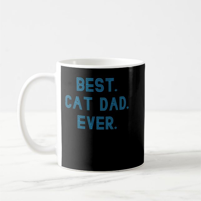 Caneca De Café Mens Men_s Cat Pai T-Shirt Gift (Esquerda)