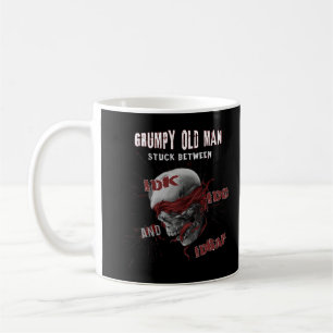 Caneca De Café Mens Mens Grumpy Velho Enfiado entre IDK e