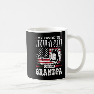Caneca De Café Mens Meu Jogador De Voleibol Favorito Me Chama Vov