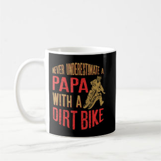 Caneca De Café Mens Never Underestimate A Papa With A Dirt Bike G