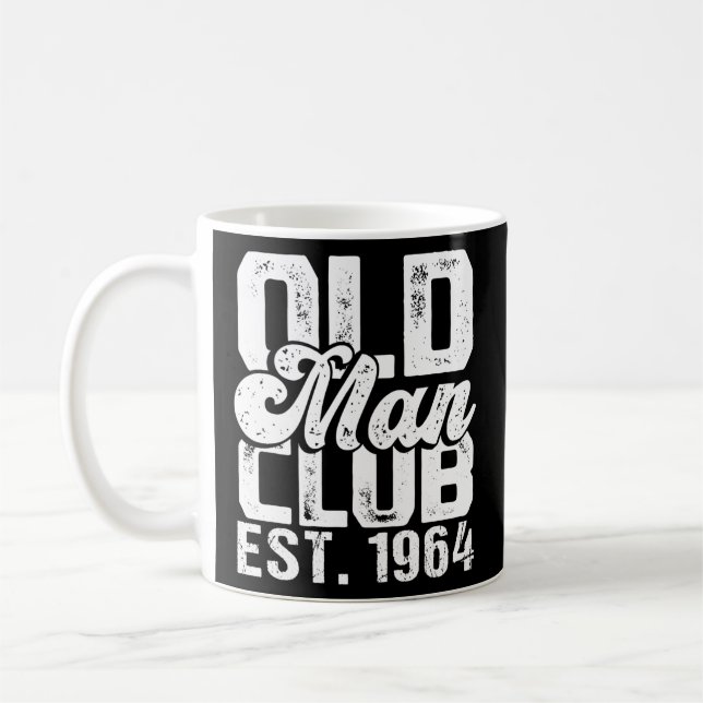 Caneca De Café Mens Old Man Club Est 1964 Cidadão Engraçado Mais  (Esquerda)