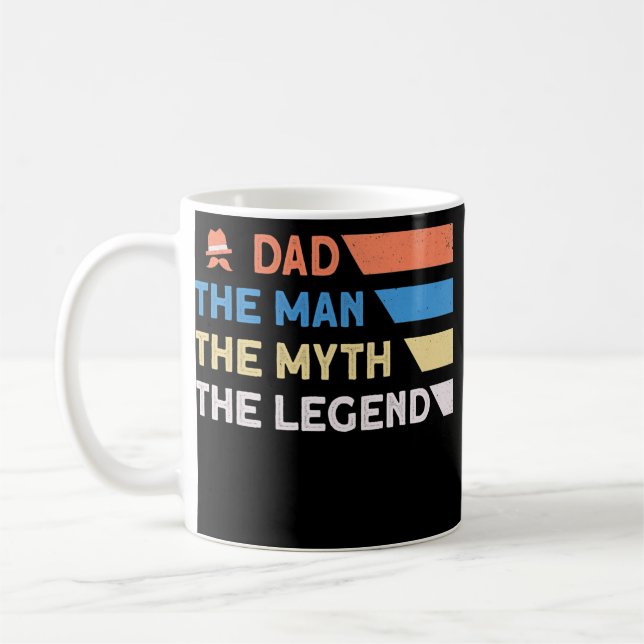 Caneca De Café Mens Pai O Homem O Mito O Pai Da Lenda Pai (Esquerda)