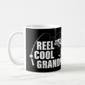 Caneca De Café Mens Reel Legal Grandpa Design com Peixe e Peixe