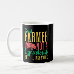 Caneca De Café Mens Sou Um Agricultor Não Um Ginecologista, Mas T