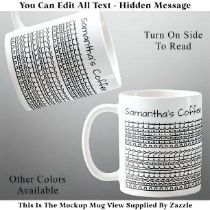 Caneca De Café Mensagem 137BW praticamente perfeita e oculta nome