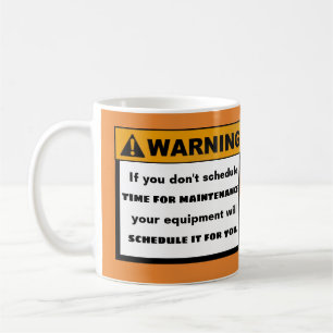Caneca De Café Mensagem de advertência engraçada das citações