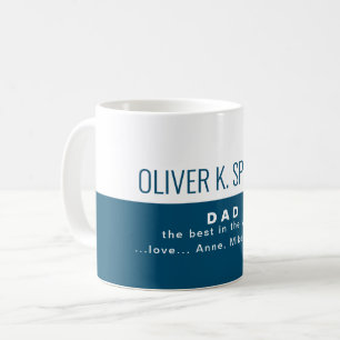 Caneca De Café Mensagem de Amor do Melhor Pai Meia-Azul SemirBran