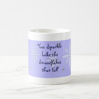 Caneca De Café Mensagem de floco de neve