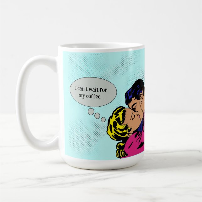 Caneca De Café Mensagem de pop Art (Esquerda)