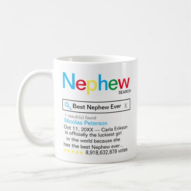 Caneca De Café Mensagem de Resultado do Melhor Mecanismo de Pesqu (Esquerda)