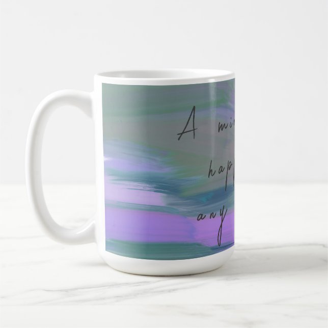 Caneca De Café Mensagem do Milagre de Arte Inspiradora (Esquerda)
