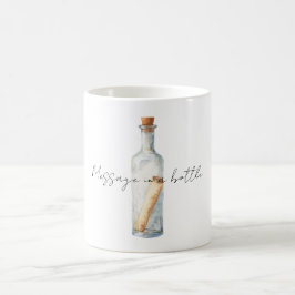Caneca De Café Mensagem em uma Garrafa