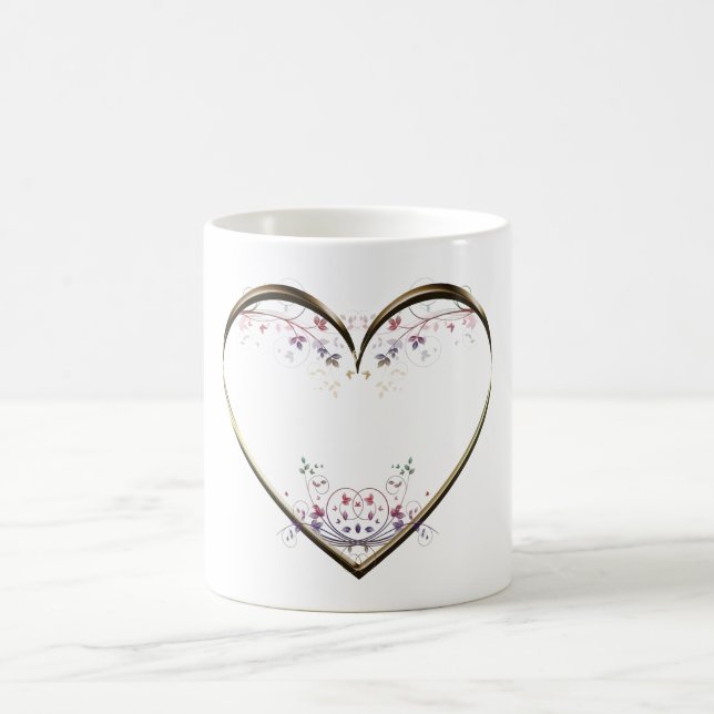 Caneca De Café Mensagem Personalizada do Heart n Flowers (Centro)