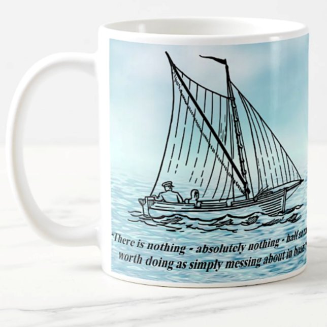 Caneca De Café Mensagem sobre em Boats (Criador carregado)