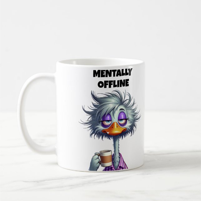 Caneca De Café Mentally Offline Mom (Esquerda)