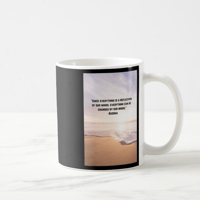 Caneca De Café Mente Forma Mundos Potência Do Adesivo De Percepçã (Direita)