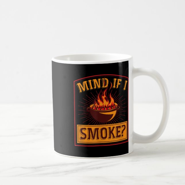 Caneca De Café Mente-Se Se Fumar Flame Grill Mestre Engraçado Ret (Direita)