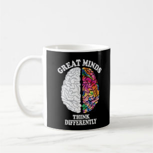 Caneca De Café Mentes De excelente Pensam Diferentemente Engraça
