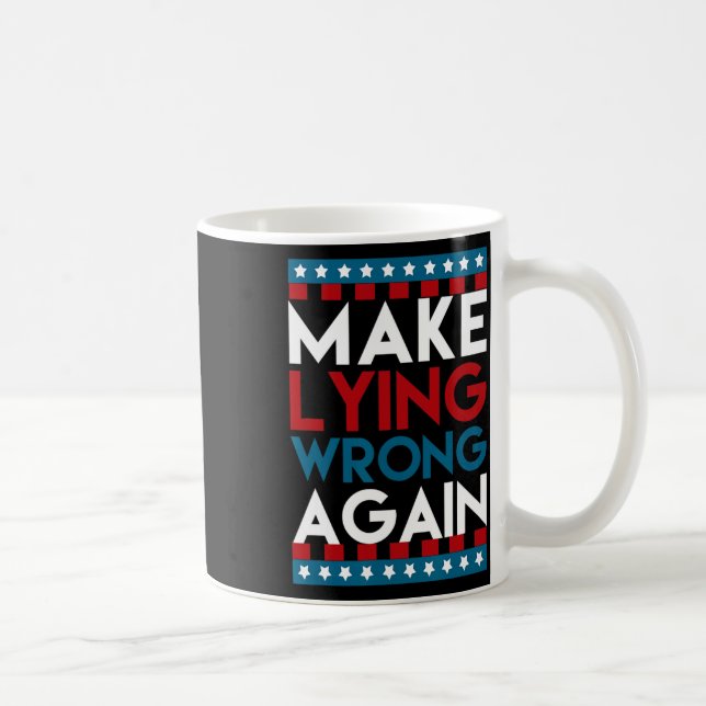 Caneca De Café Mentir Errado Novamente Anti Donald Trump Offensiv (Direita)