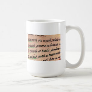 Caneca De Café Menu francês
