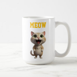 Caneca De Café Meow Cute Cat Mug
