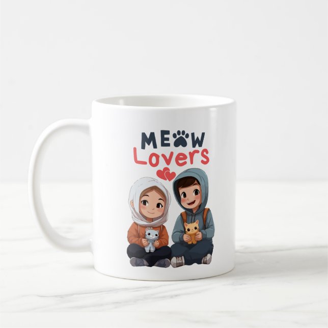 Caneca De Café Meow lovers (Esquerda)