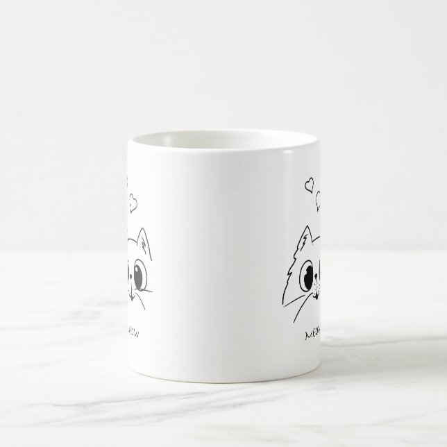 Caneca De Café MEOW Para Gatos Amantes Engraçados (Centro)