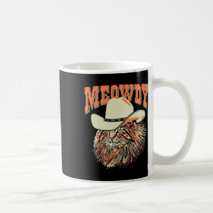Caneca De Café Meowdy! Engraçado Música country Cat Vintage