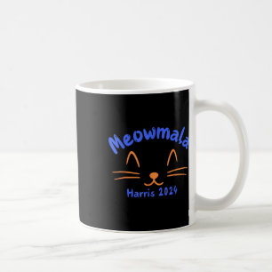 Caneca De Café Meowmala Kamala Harris 2024 Gatona Para Kamala Fu