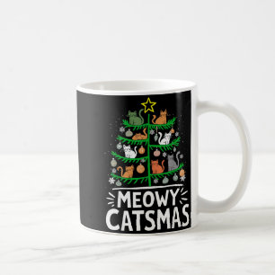 Caneca De Café Meowy Catmas Gato Natal Árvore de Natal Xmas Diver