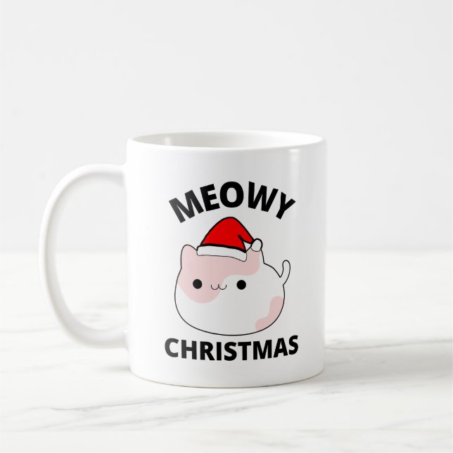 Caneca De Café Meowy Christmas (Esquerda)