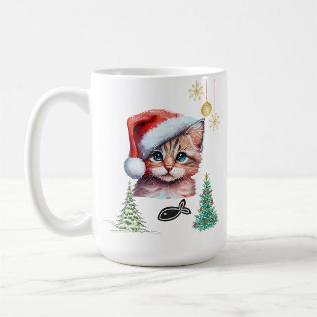 Caneca De Café Meowy Christmas! (Esquerda)