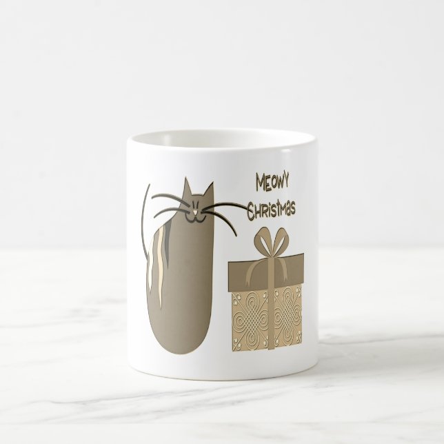 Caneca De Café Meowy Christmas (Centro)