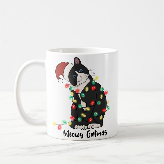Caneca De Café Meowy Christmas (Esquerda)