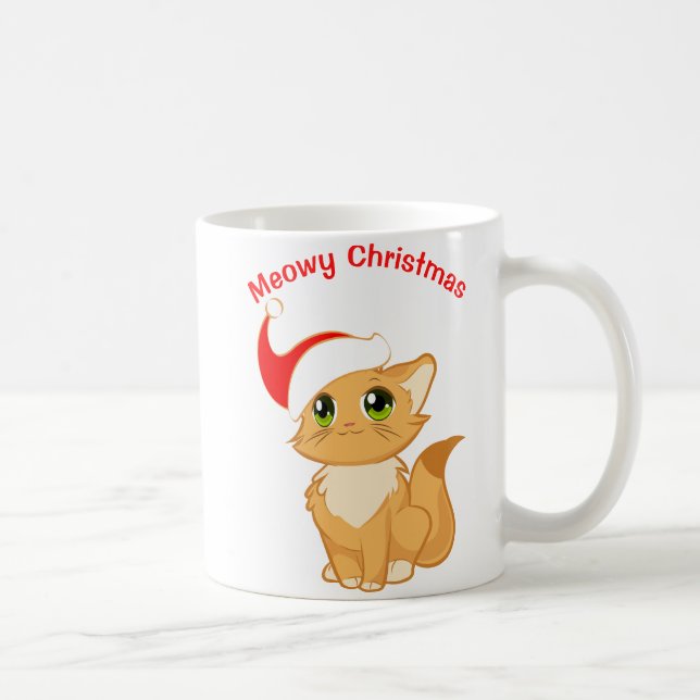 Caneca De Café Meowy Christmas (Direita)