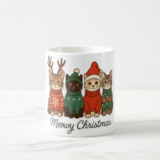 Caneca De Café Meowy Christmas Cozy Cat Mug