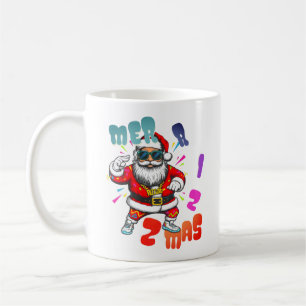 Caneca De Café Mer rizz mas - Natal Rizz Papai Noel engraçado